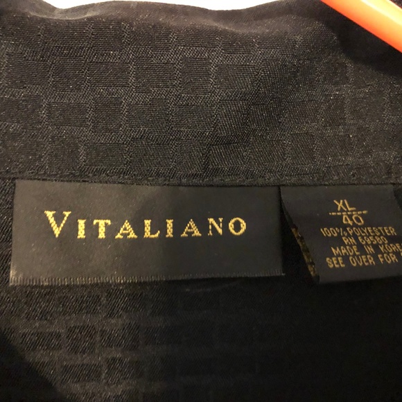 Vitaliano Blk Button Front Cloth Button Polyester - Picture 3 of 4